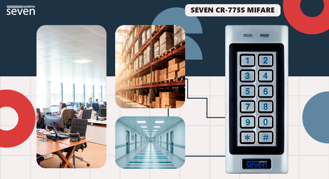 Контроллер доступа + считыватель с кодовой клавиатурой SEVEN CR-775S MIFARE Преимущества SEVEN CR-775S MIFARE